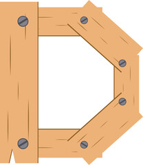 wood borad letter d