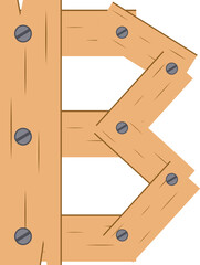wood borad letter b