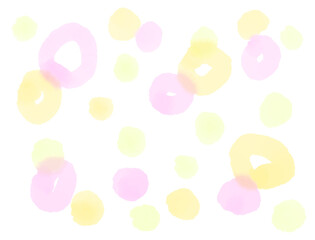 Colorful polka dot background watercolor drawing
