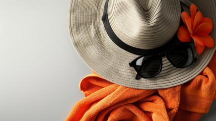 Promoting uv safety awareness  essential summer gear featuring hat, sunglasses, and spf lotion