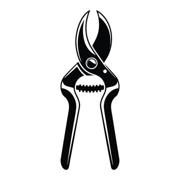 black garden shears isolated clip art preview