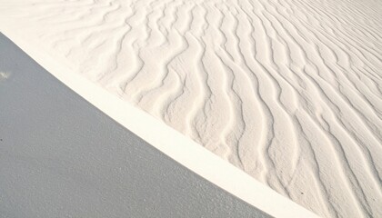Obraz premium Wave patterns in white sand dunes nature photography desert environment aerial view textures of earth