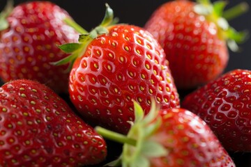 Close-Up of Fresh Strawberries