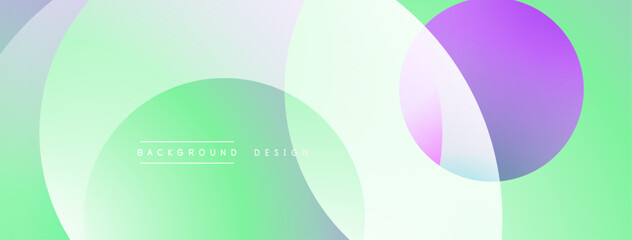Abstract design features overlapping circles, gradients. Soft pastel colors create modern visual effect. Background text reads background design.