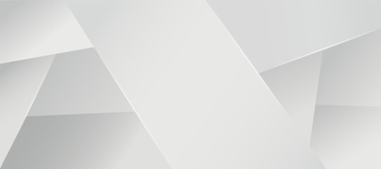 Multi-layered white and gray background. Abstract pattern with luxury glowing borders. Modern and soft vector wall texture of geometric shapes. © 100yDesign