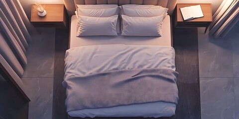 Elegant white Milo Minimalist Bedding Set Featuring Solid Button Accents for a Sleek and Stylish Bedroom Aesthetic
hotel room with bed