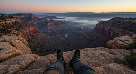 Grand Canyon View at Sunrise - Photo