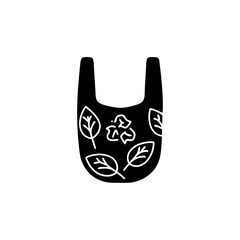creative details Outline silhouette ECO bag icon vector illustration 