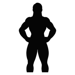 Bodybuilder Icon silhouette picture