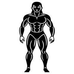 Fototapeta premium Bodybuilder Icon silhouette picture