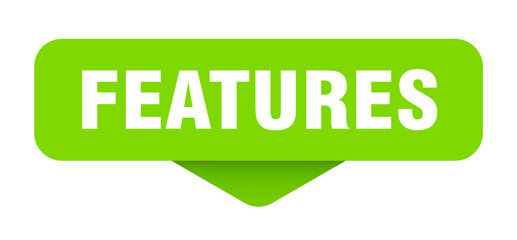 features sticker. features sign on transparent background