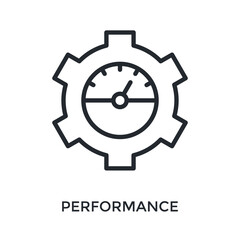 Performance Icon Outline Style. Vector Illustration For Graphic Design