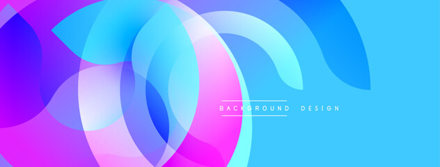 Abstract fluid shapes, vibrant colors blend. Modern design, smooth gradients create dynamic visual effect. Background suggests innovation, technology.