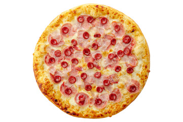 pizza on a white background. food for the menu and delivery site