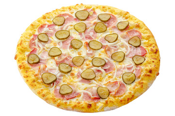 pizza on a white background. food for the menu and delivery site