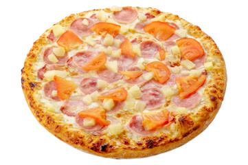 pizza on a white background. food for the menu and delivery site