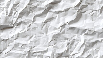 High Resolution Crumpled White Paper Texture Background