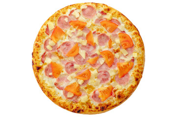 pizza on a white background. food for the menu and delivery site