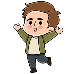 Smile and happy character 