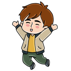 Smile and happy character 