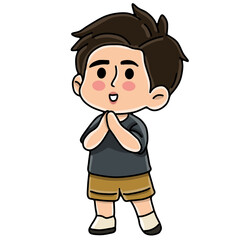 Smile and happy character 