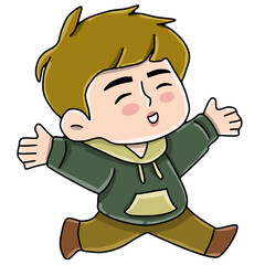 Smile and happy character 