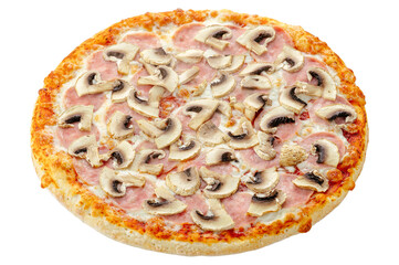 pizza on a white background. food for the menu and delivery site