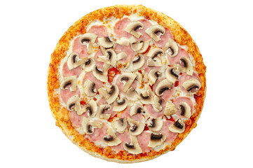 pizza on a white background. food for the menu and delivery site