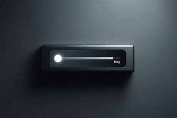 A sleek and modern loading bar with the Bing logo, representing the search engine's processing of a query.