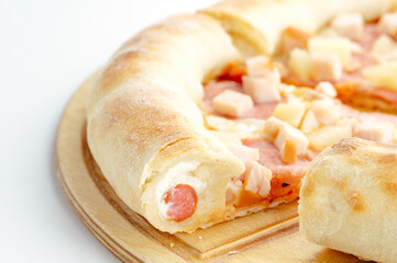 pizza on a white background. food for the menu and delivery site