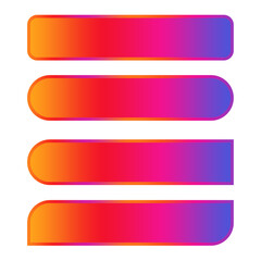 Obraz premium instagram lower third design gradient set of banners for element design png file