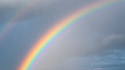 rainbow over blue sky