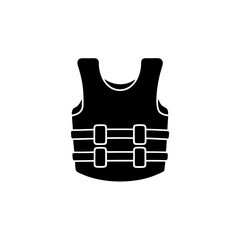 creative details Outline silhouette Bulletproof vest icon vector illustration 