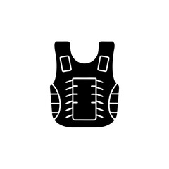 creative details Outline silhouette Bulletproof vest icon vector illustration 