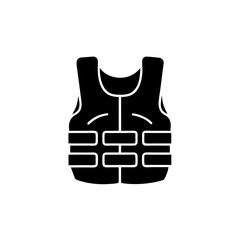 creative details Outline silhouette Bulletproof vest icon vector illustration 