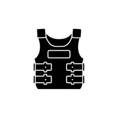 creative details Outline silhouette Bulletproof vest icon vector illustration 