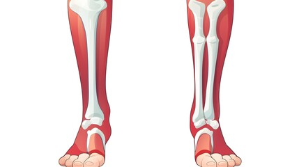 Medical X-ray Image Showing Bone Fracture and Internal Organ, Illustrating Broken Foot Condition