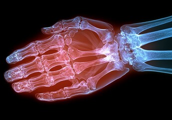 The X-ray revealed a fracture in the forearm, specifically in the shaft of the radius and ulnar bones
