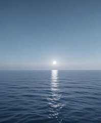 Obraz premium Subtle light blue to deep blue gradient, mimicking tranquil sea , mood, tone, texture