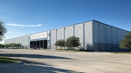 Large Industrial Building with Open Loading Dock