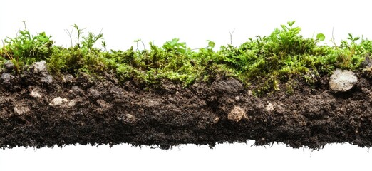 Soil and moss layer