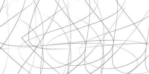 Abstract luxury silver  chaotic curve line in transparent background.