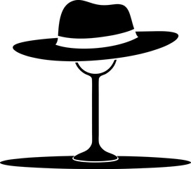 Floppy Hat On St Silhouette Vector Illustration