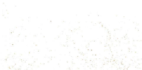 Golden glitter confetti falling down on transparent background. Vector illustration.