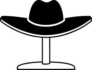 Floppy Hat On St Silhouette Vector Illustration