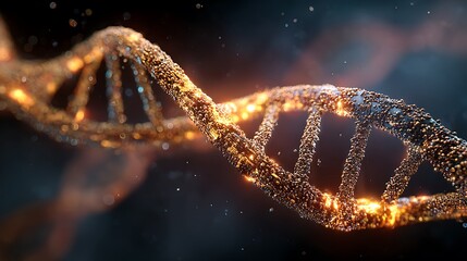 Glowing helix, abstract, molecular biology