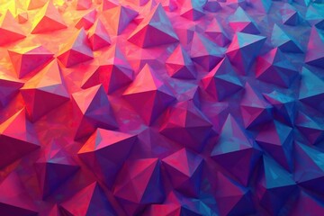 Obraz premium Repeating triangles form a vibrant geometric pattern , graphics, abstract