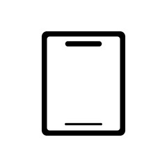 Tablet Icon. Flat Vector Symbol of Touchscreen Mobile Device for Technology and Communication.