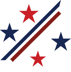 stars and stripes pattern vector art illustration