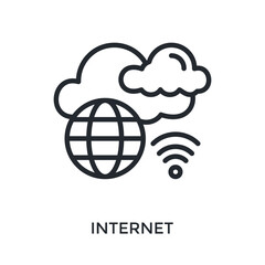 Internet Icon Outline Style. Vector Illustration For Graphic Design
